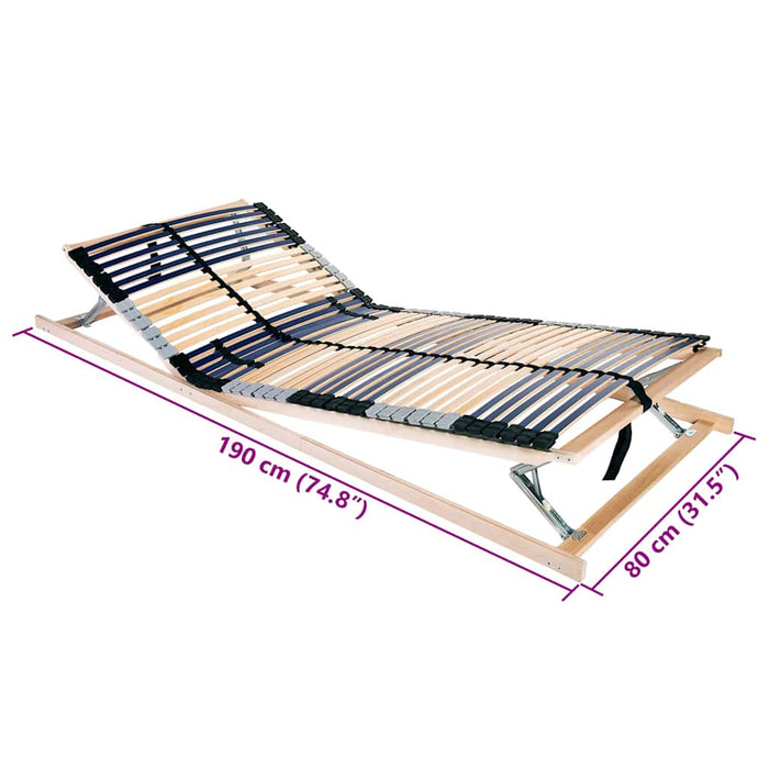 Bază cu lamele Maro 80 x 190 cm Lemn de fag masiv - WALTI WALTI