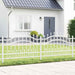 Gard de grădină Alb 115 cm Oțel vopsit în pulbere - WALTI WALTI