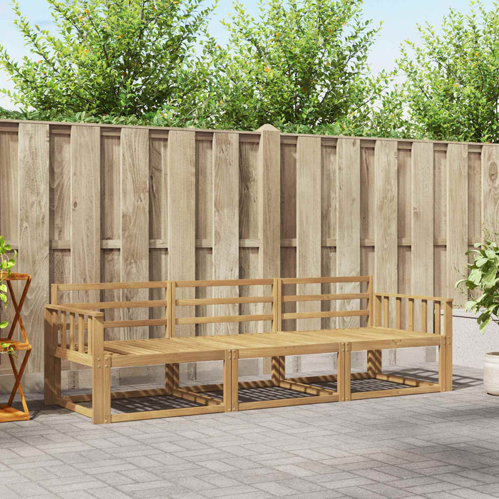 Set de canapele de exterior 3 pcs Alb 249,5 x 83 x 73 cm WALTI