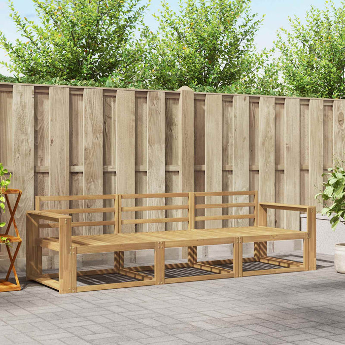 Set de canapele de exterior 3 pcs Alb 257,5 x 83 x 73 cm WALTI