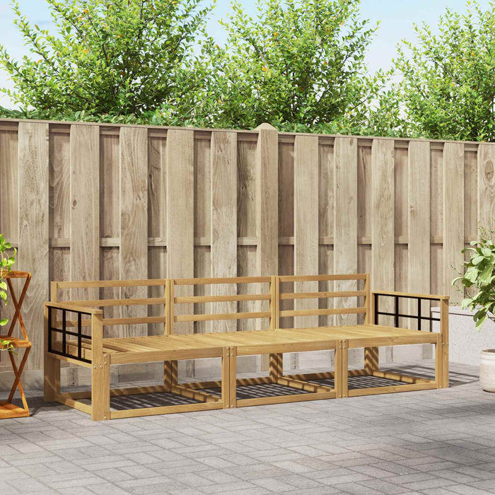 Set de canapele de exterior 3 pcs Alb 249,5 x 83 x 73 cm WALTI