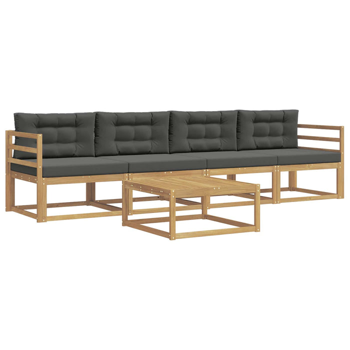 Set de canapele de exterior cu pernă 4 pcs Alb și antracit WALTI