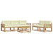 Set de canapele de exterior cu pernă 6 pcs Alb și crem - WALTI WALTI