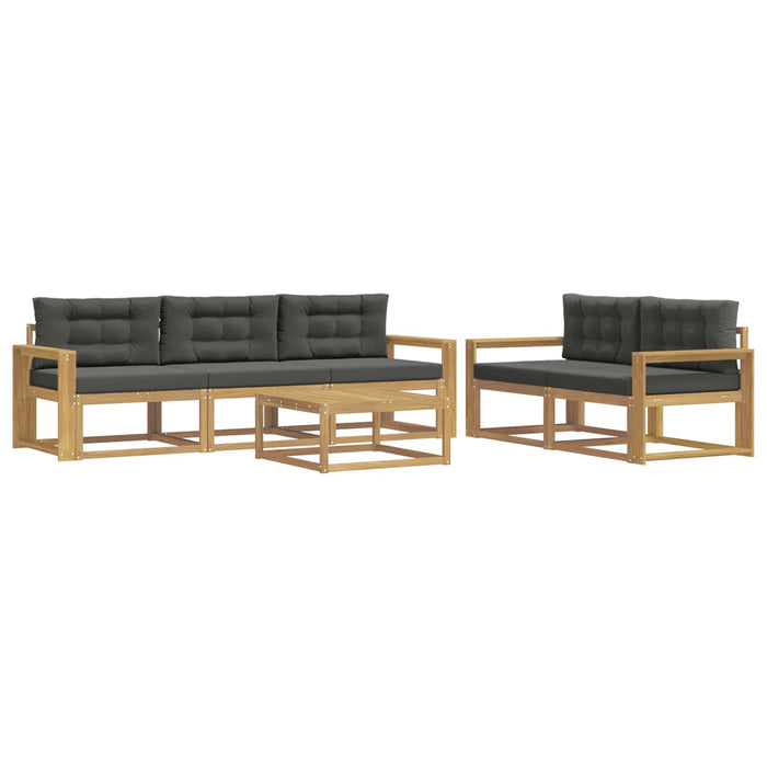 Set de canapele de exterior cu pernă 6 pcs Alb și antracit WALTI