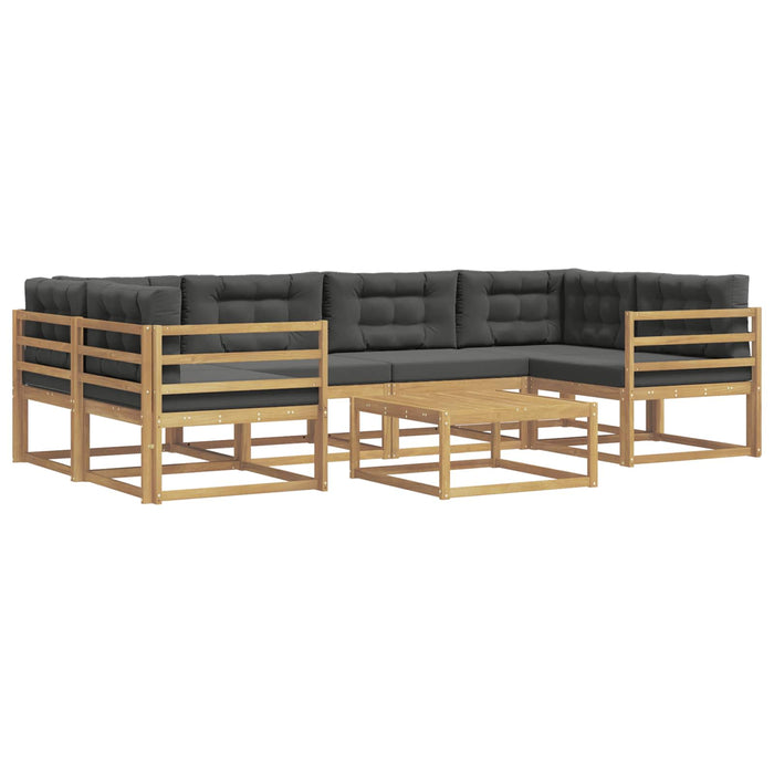 Set de canapele de exterior cu pernă 5 pcs Alb și antracit WALTI