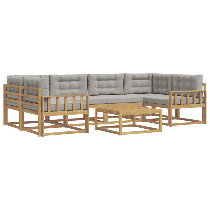 Set de canapele de exterior cu pernă 5 pcs Alb și gri deschis WALTI