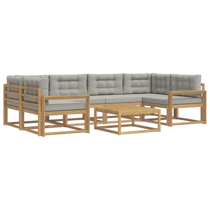 Set de canapele de exterior cu pernă 5 pcs Alb și gri deschis WALTI