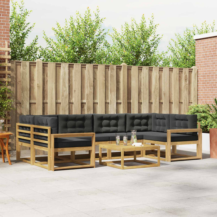Set de canapele de exterior cu pernă 5 pcs Alb și antracit WALTI