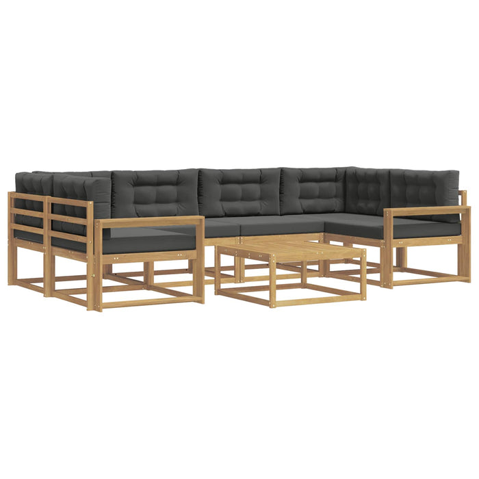 Set de canapele de exterior cu pernă 5 pcs Alb și antracit WALTI