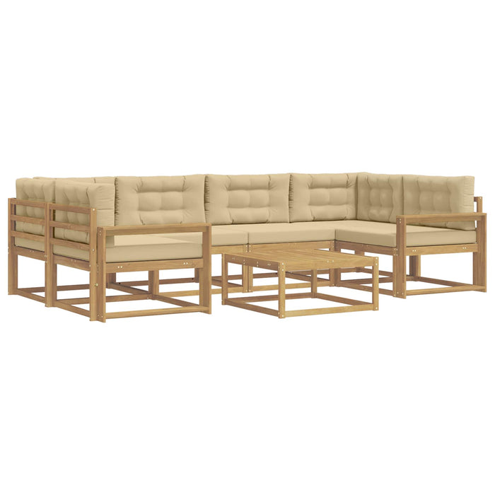 Set de canapele de exterior cu pernă 5 pcs Alb și Bej WALTI