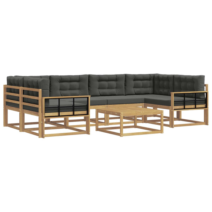 Set de canapele de exterior cu pernă 5 pcs Alb și antracit WALTI