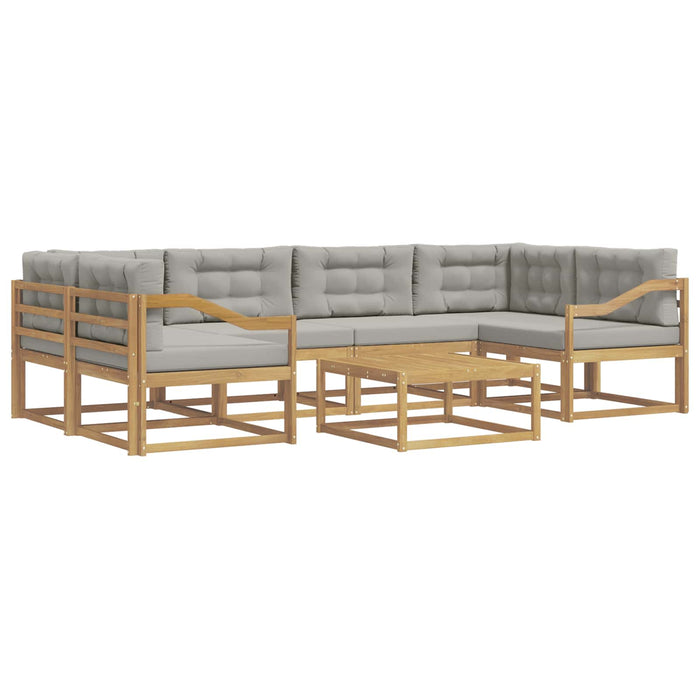 Set de canapele de exterior cu pernă 5 pcs Alb și gri deschis WALTI