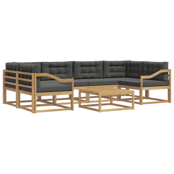 Set de canapele de exterior cu pernă 5 pcs Alb și antracit WALTI