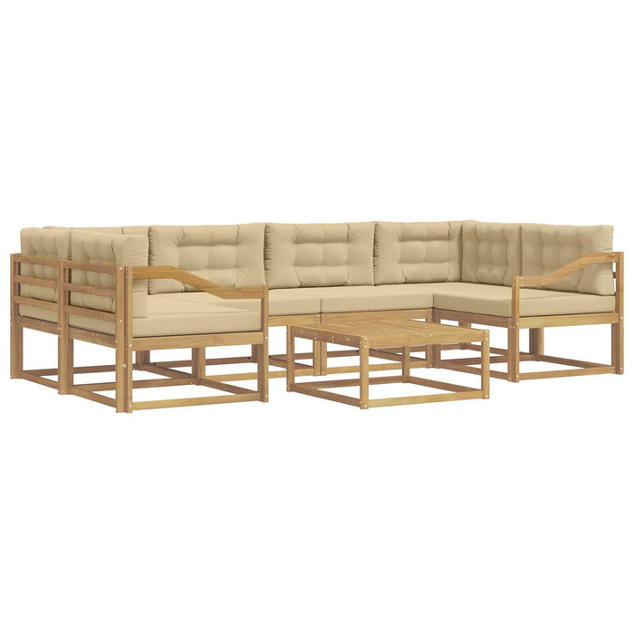 Set de canapele de exterior cu pernă 5 pcs Alb și Bej WALTI