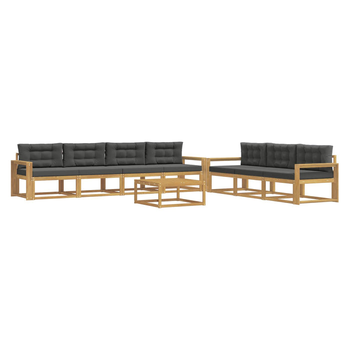 Set de canapele de exterior cu pernă 7 pcs Alb și antracit WALTI
