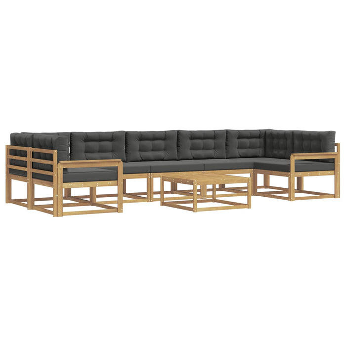 Set de canapele de exterior cu pernă 6 pcs Alb și antracit WALTI