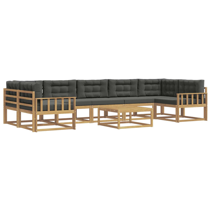 Set de canapele de exterior cu pernă 6 pcs Alb și antracit WALTI