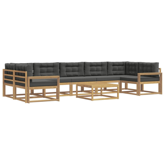 Set de canapele de exterior cu pernă 6 pcs Alb și antracit WALTI