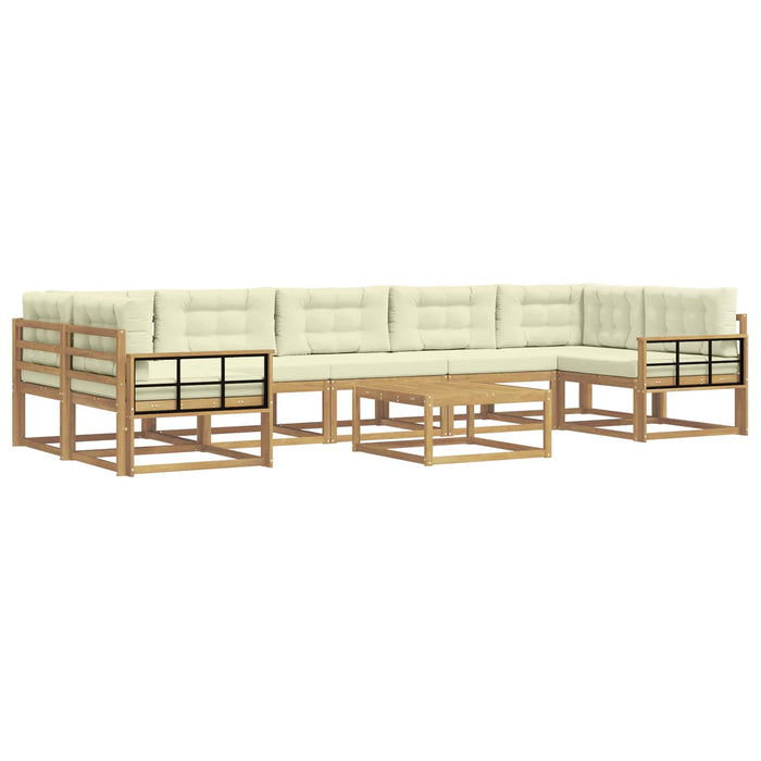 Set de canapele de exterior cu pernă 6 pcs Alb și crem - WALTI WALTI