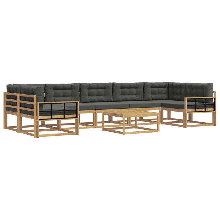 Set de canapele de exterior cu pernă 6 pcs Alb și antracit WALTI