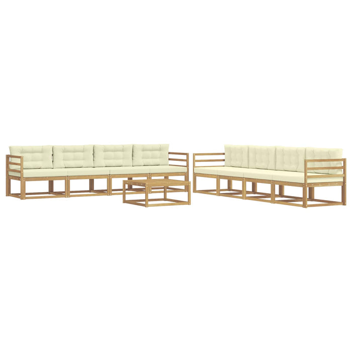Set de canapele de exterior 9 pcs Alb și crem 79 x 79 x 37 cm WALTI