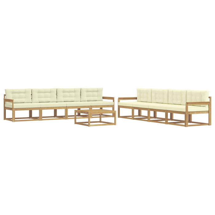 Set de canapele de exterior 9 pcs Alb și crem 79 x 79 x 37 cm WALTI