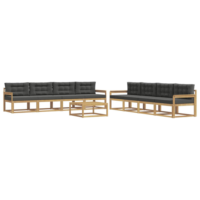 Set de canapele de exterior 9 pcs Alb și antracit WALTI