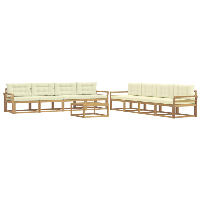 Set de canapele de exterior 9 pcs Alb și crem 79 x 79 x 37 cm WALTI