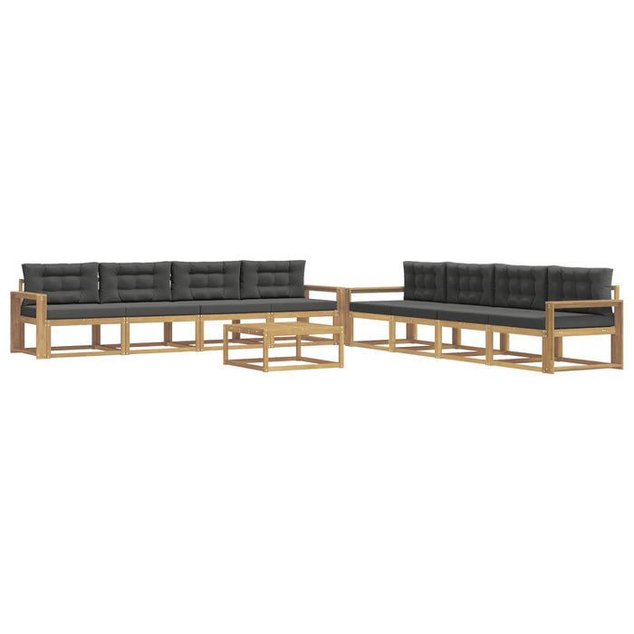Set de canapele de exterior 9 pcs Alb și antracit WALTI
