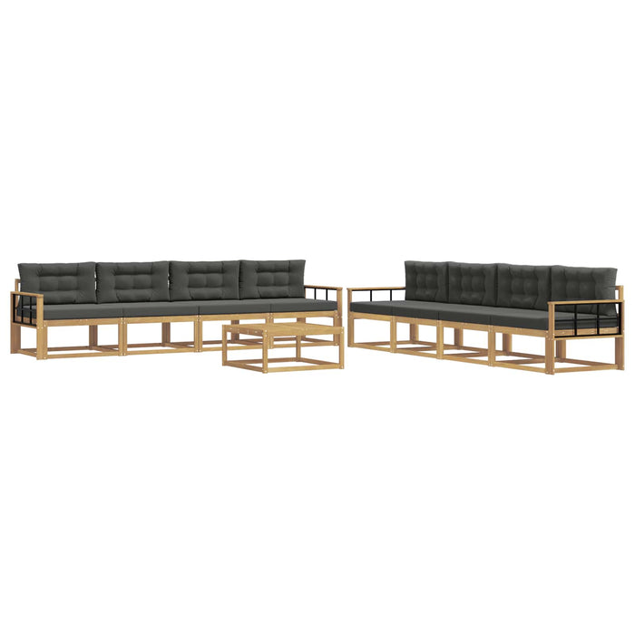 Set de canapele de exterior 9 pcs Alb și antracit WALTI