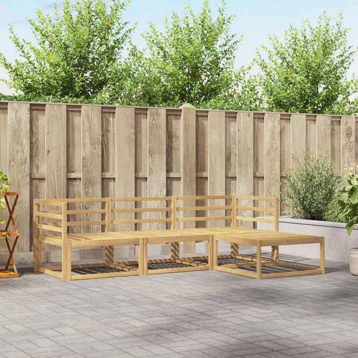 Set de canapele de exterior 4 pcs Alb 245,5 x 162,5 x 73 cm WALTI