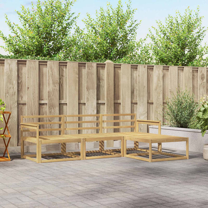 Set de canapele de exterior 4 pcs Alb 249,5 x 162,5 x 73 cm WALTI
