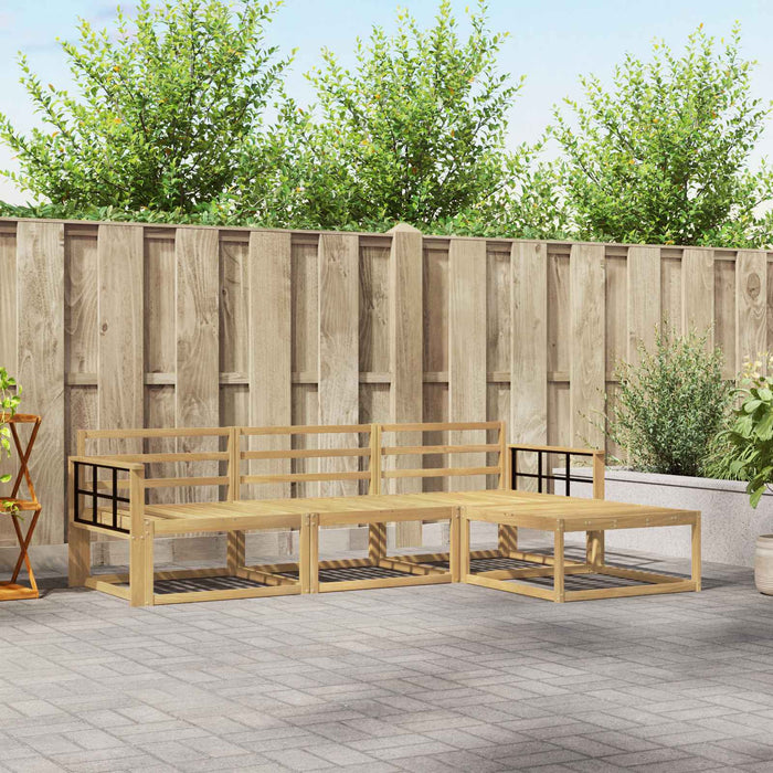 Set de canapele de exterior 4 pcs Alb 249,5 x 162,5 x 73 cm WALTI