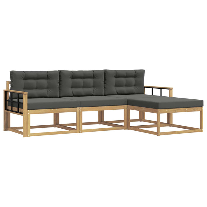 Set de canapele de exterior 4 pcs Alb și antracit Poliester WALTI