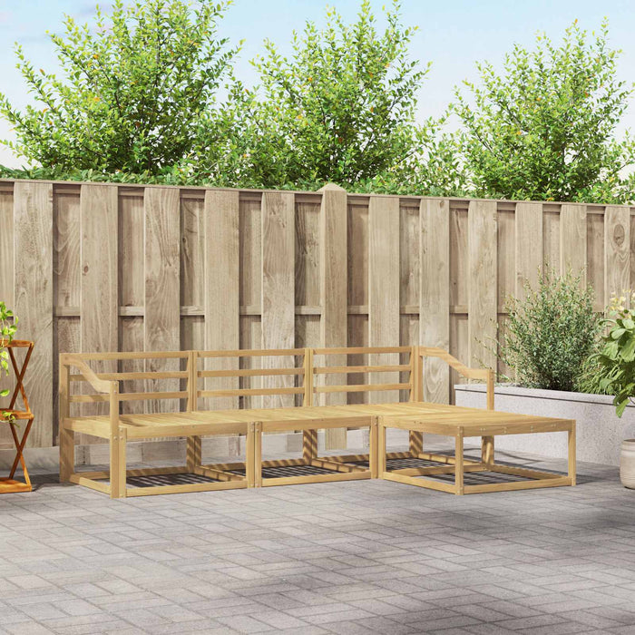 Set de canapele de exterior 4 pcs Alb 245,5 x 162,5 x 73 cm WALTI