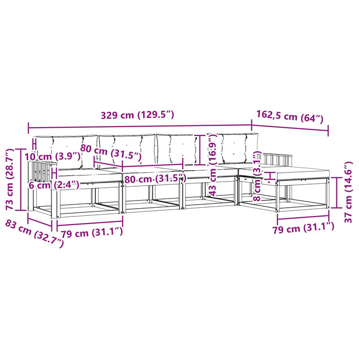 Set de canapele de exterior cu pernă 4 pcs Alb și Bej Poliester WALTI