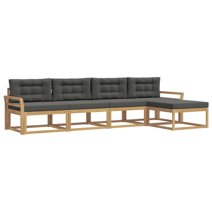 Set de canapele de exterior 4 pcs Alb și antracit Poliester WALTI