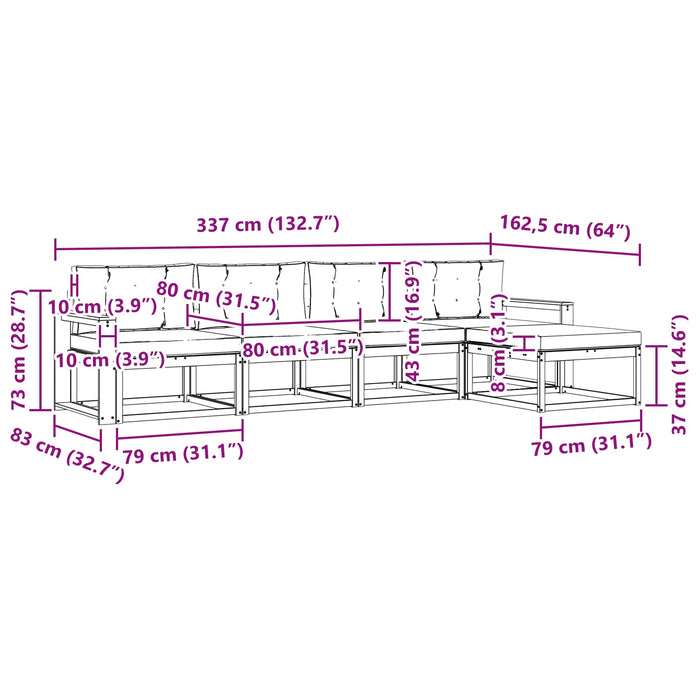 Set de canapele de exterior 4 pcs Alb și antracit Poliester WALTI