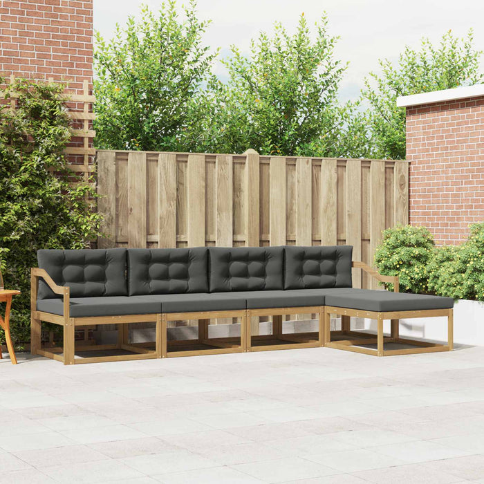 Set de canapele de exterior 4 pcs Alb și antracit Poliester WALTI