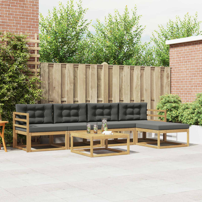 Set de canapele de exterior 6 pcs Alb și antracit WALTI