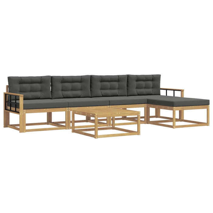 Set de canapele de exterior 6 pcs Alb și antracit WALTI