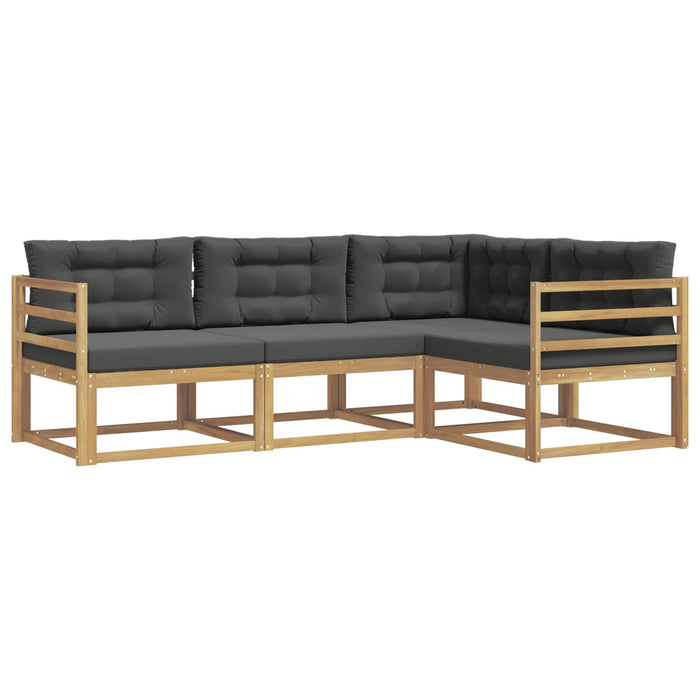 Set de canapele de exterior 3 pcs Alb și antracit Poliester WALTI