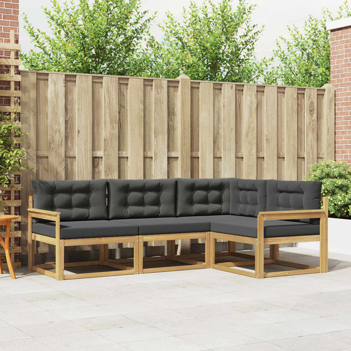 Set de canapele de exterior 3 pcs Alb și antracit Poliester WALTI