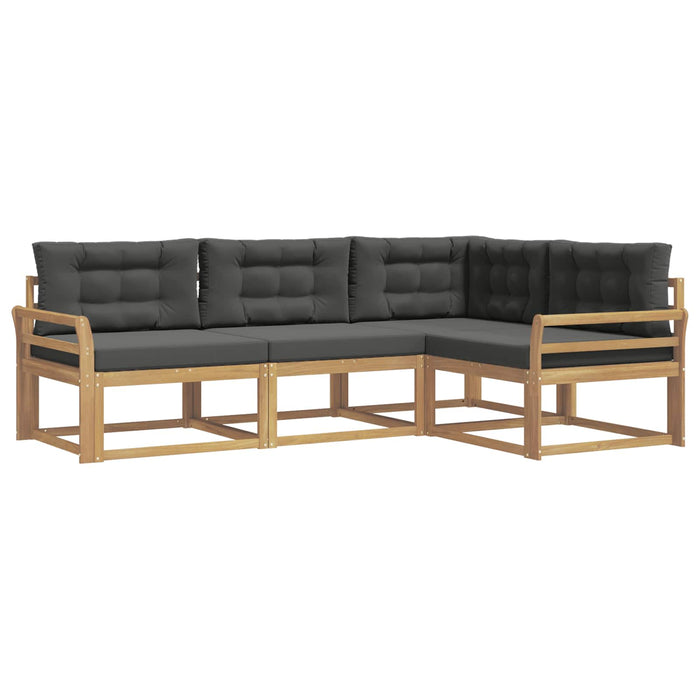 Set de canapele de exterior 3 pcs Alb și antracit Poliester WALTI