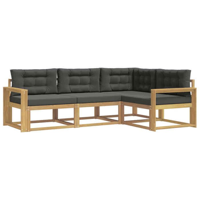 Set de canapele de exterior 3 pcs Alb și antracit Poliester WALTI