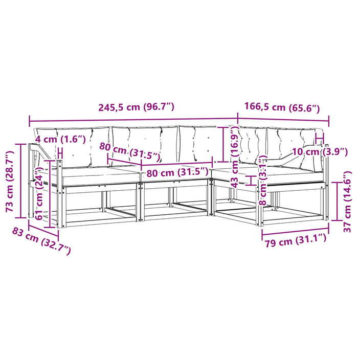 Set de canapele de exterior 3 pcs Alb și antracit Poliester WALTI