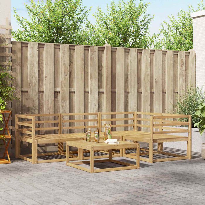 Set de canapele de exterior 5 pcs Alb 79 x 79 x 37 cm WALTI