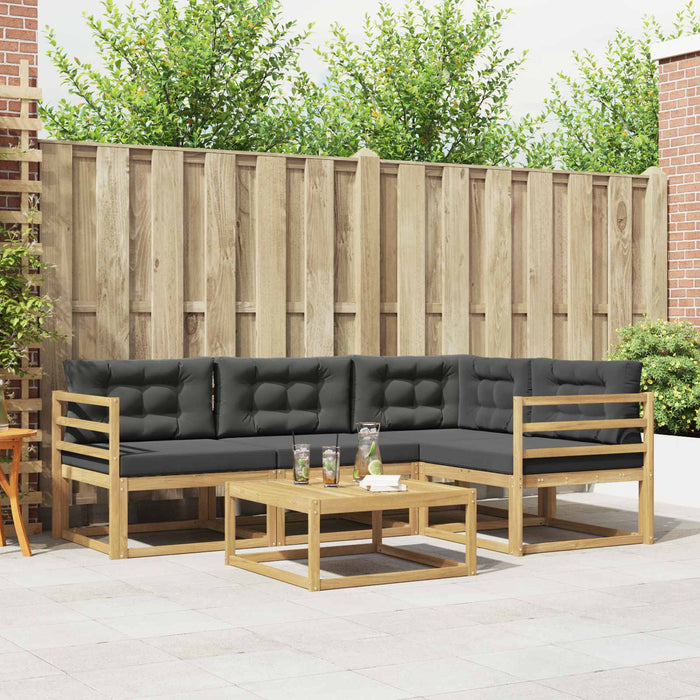 Set de canapele de exterior 5 pcs Alb și antracit WALTI