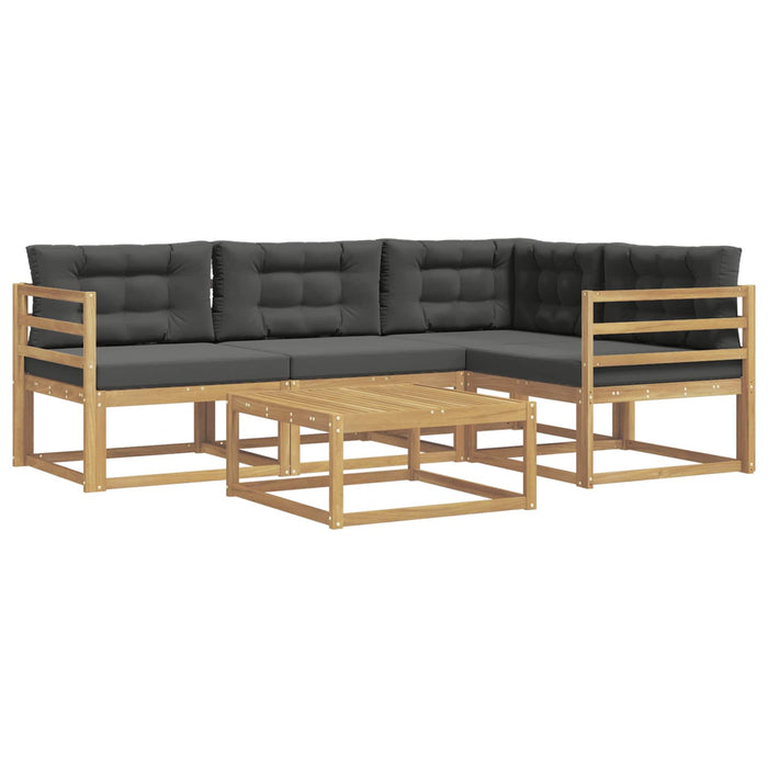 Set de canapele de exterior 5 pcs Alb și antracit WALTI