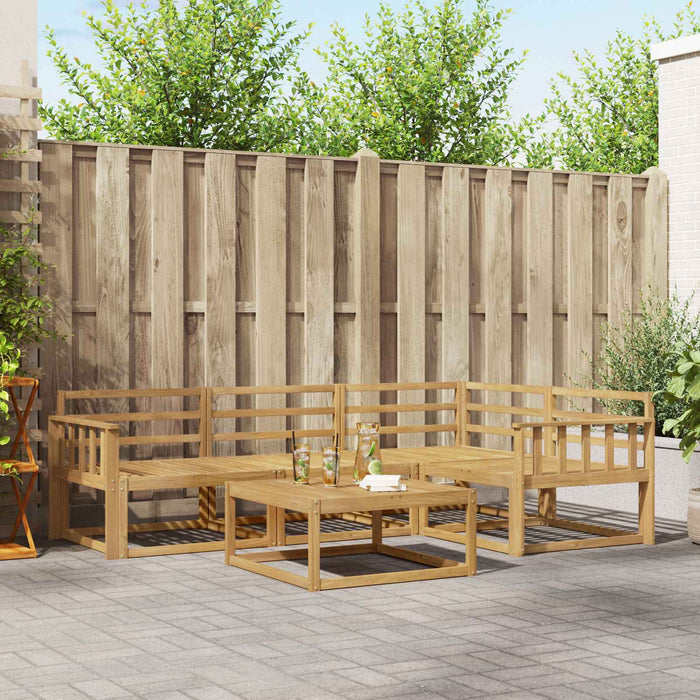 Set de canapele de exterior 5 pcs Alb 79 x 79 x 37 cm WALTI